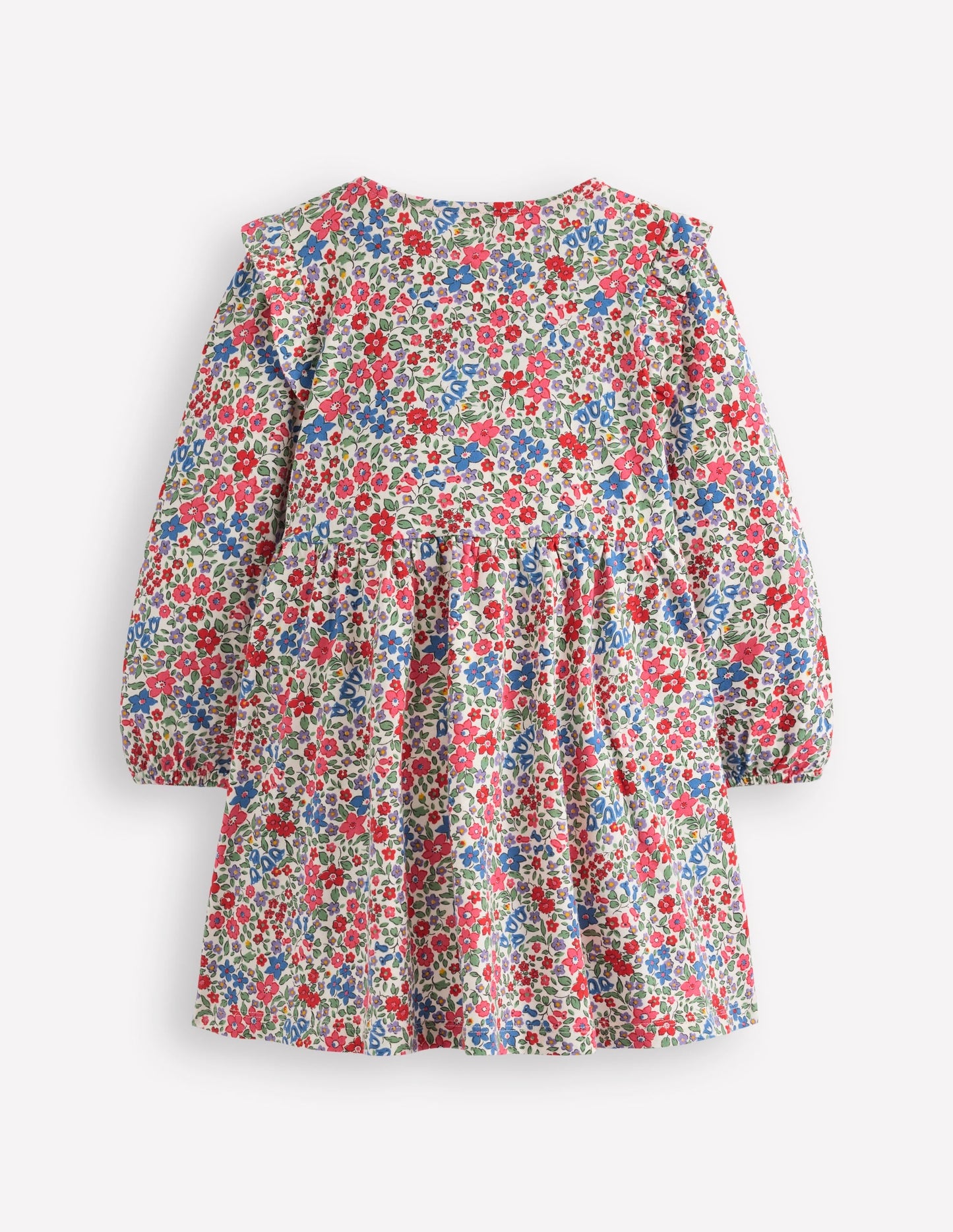 Posie Long Sleeve Jersey Dress-Rose Pink Flowerbed