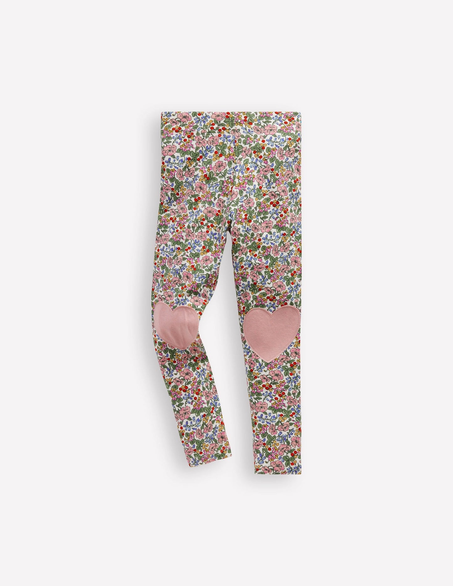 Appliqué Leggings-Soft Ivory Berry Floral