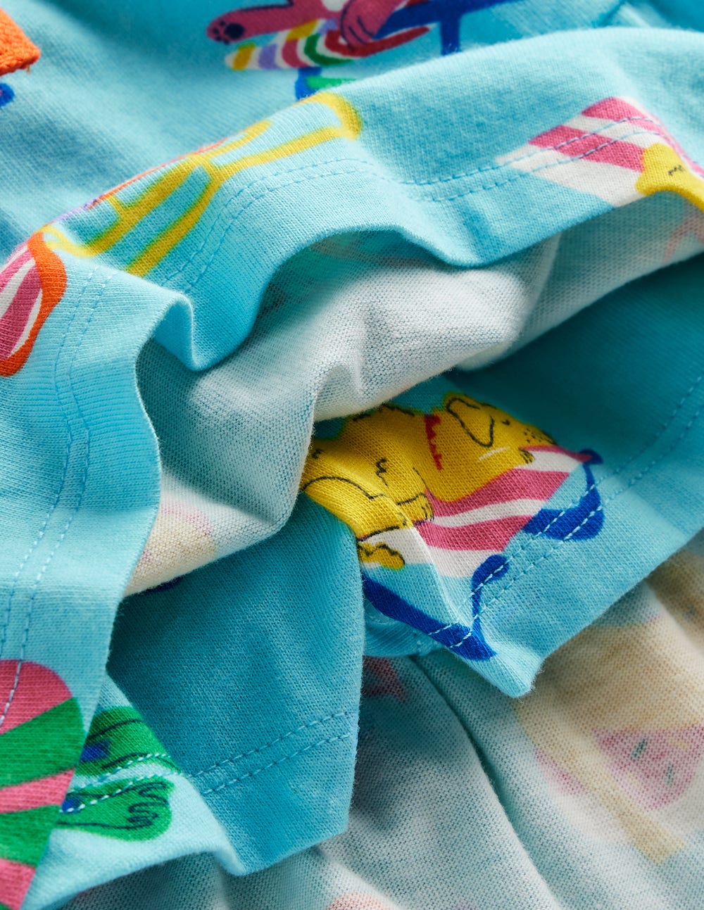 Tiered Jersey Skort-Caribbean Blue Poolside Pets