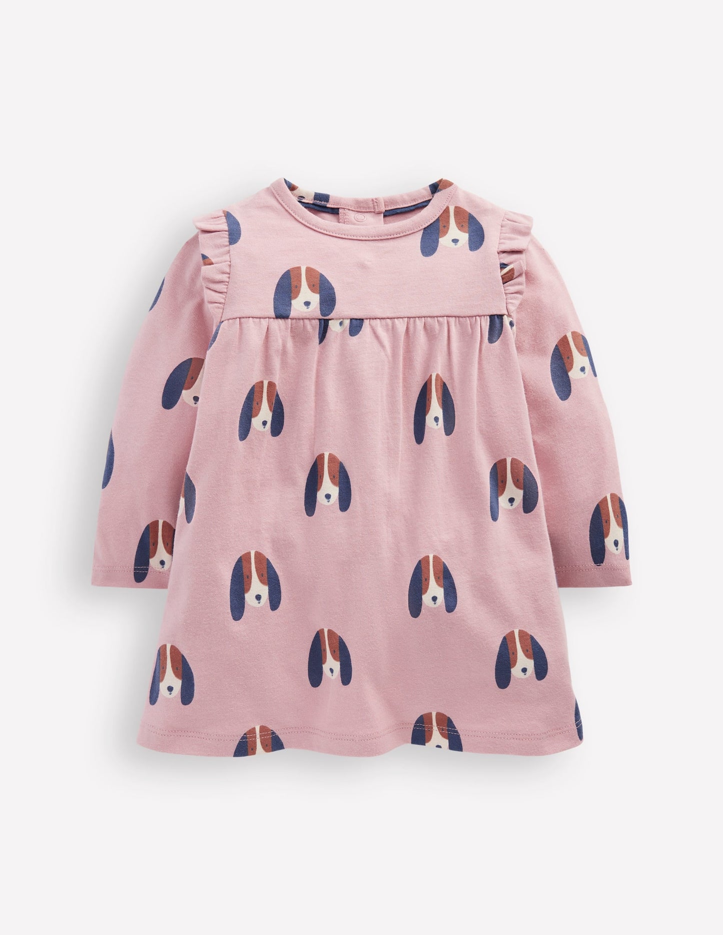Printed Jersey Dress-Rose Pink Dogs