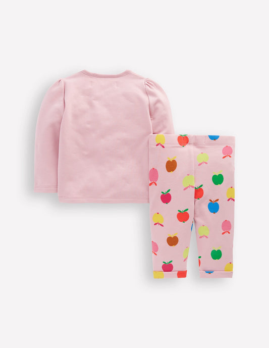 Appliqué Jersey Play Set-Vintage Pink Small Apples